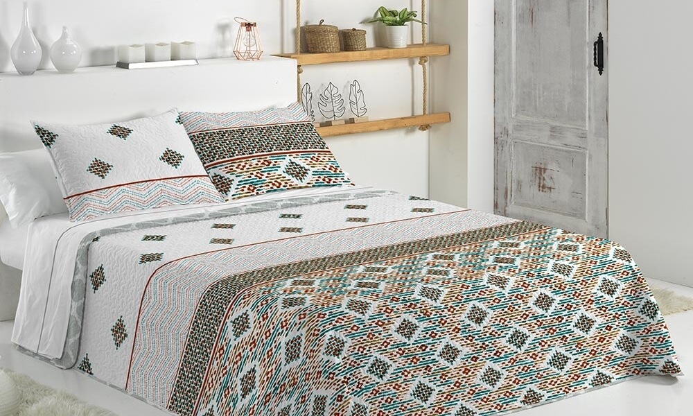 Juego de cama para dormitorio de decoración étnica Juego de cama para dormitorio de decoración étnica