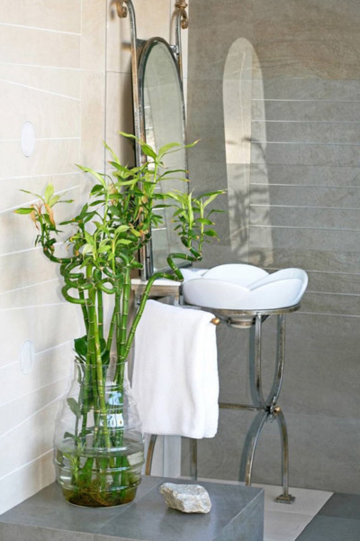 Flores en el baño Flores en el baño
