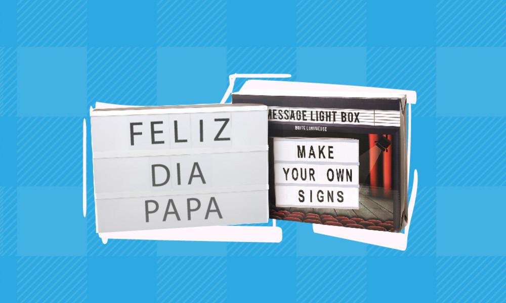 Caja con mensajes LUZ LED Conforama regalos para padres - Caja con mensajes LUZ LED Conforama