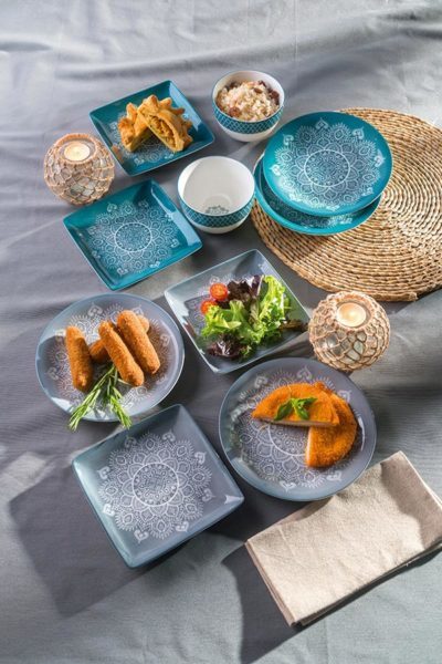 Una nueva vajilla azul es el complemento ideal para tu nueva decoración en tu apartamento de la playa decoracion apartamento playa