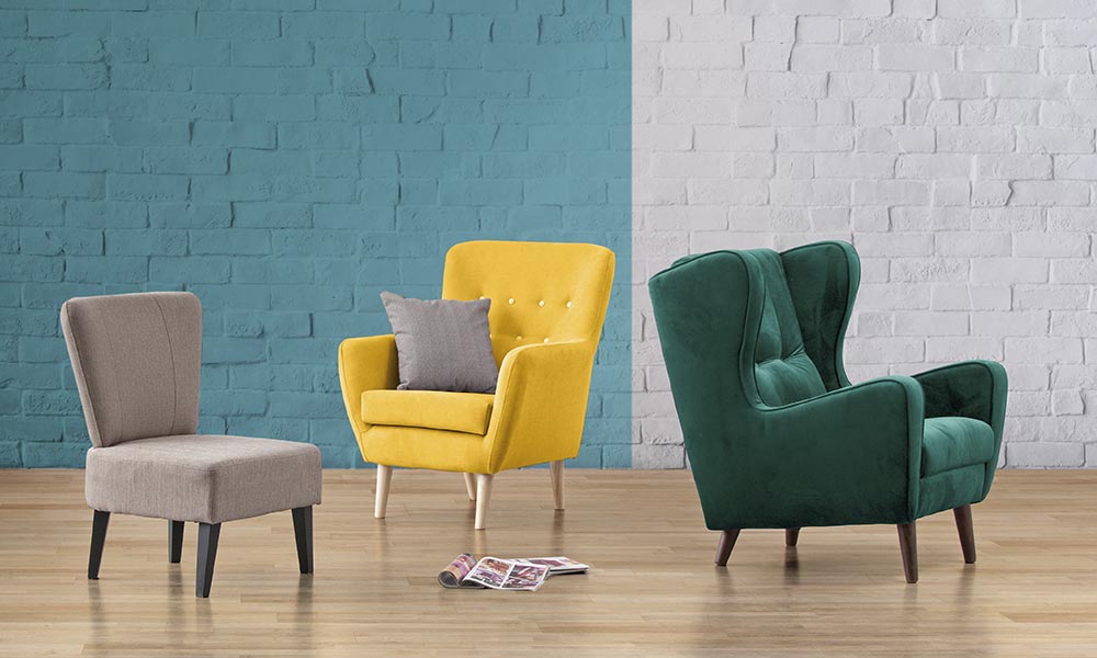 Sillón decorativo LINA, KISS y YASMÍN (de izquierda a derecha) qué sofá comprar