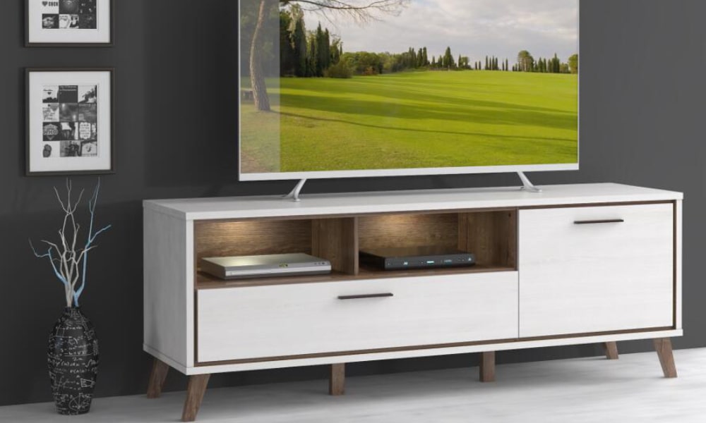 Mueble de TV MALVIN ideas de salones modernos blancos