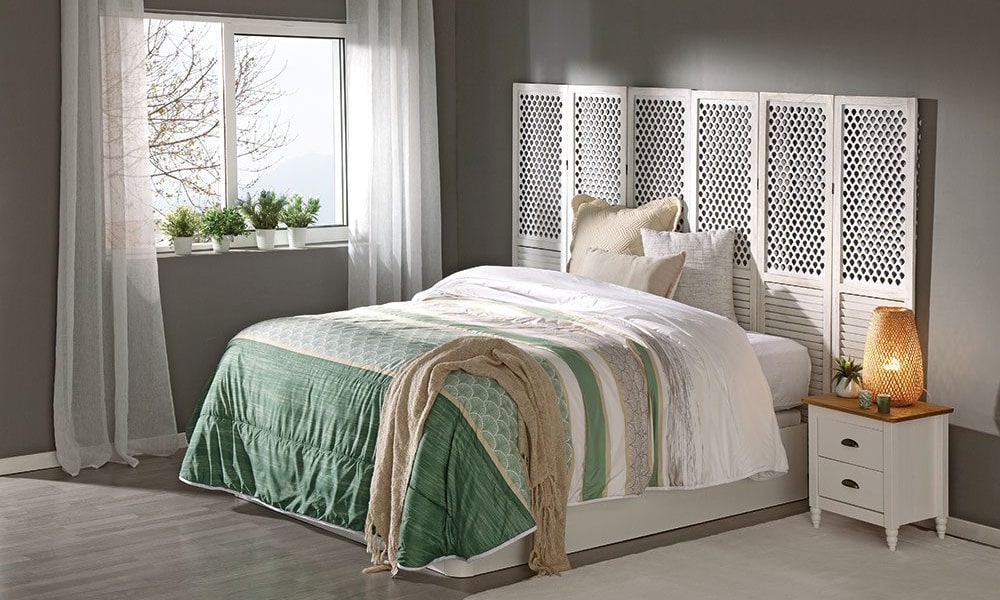 Colcha RICKMAN en un vitalista color verde (para camas de 90 cm) decoracion habitacion juvenil femenina