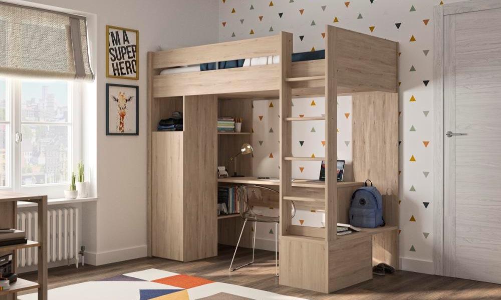Colección dormitorio juvenil ETHAN elegante y funcional decoracion de cuartos para niños de 8 a 10 años