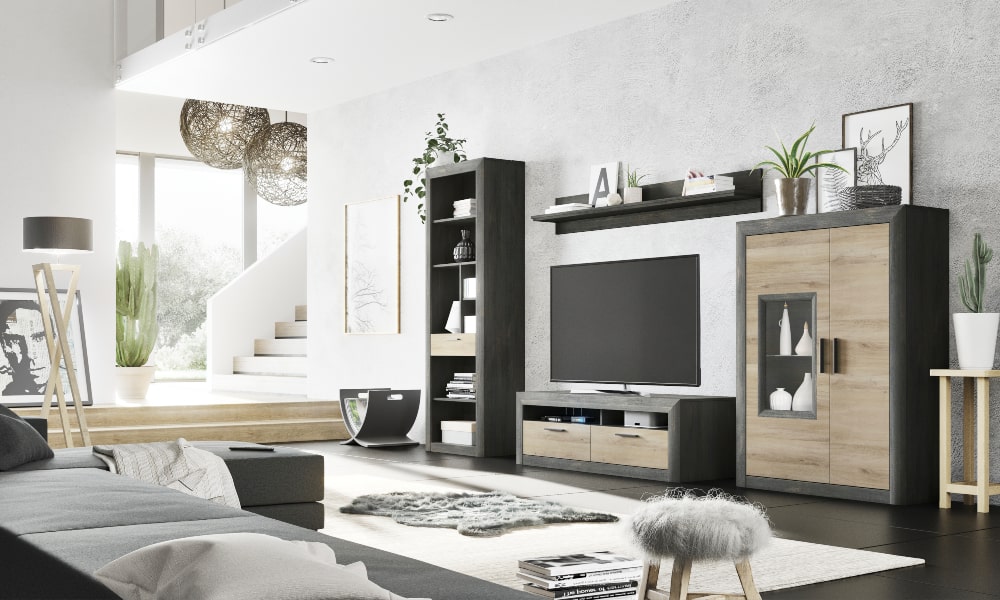 Colección salón DIMARO sobrio y cálido por su combinación de colores decorar habitacion con fotos