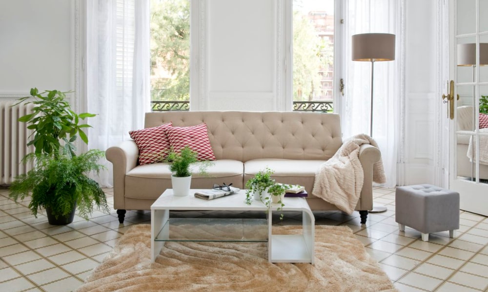 Sofá cama CERVANTES, 3 plazas, convertible en cama de 190x121cm colores de sofas