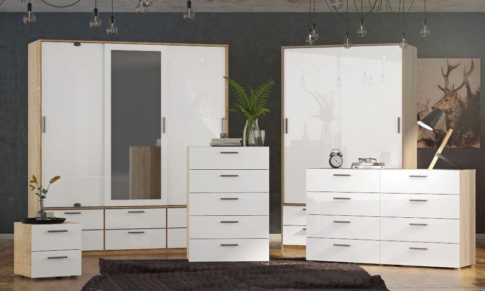 armario básico blanco dormitorio