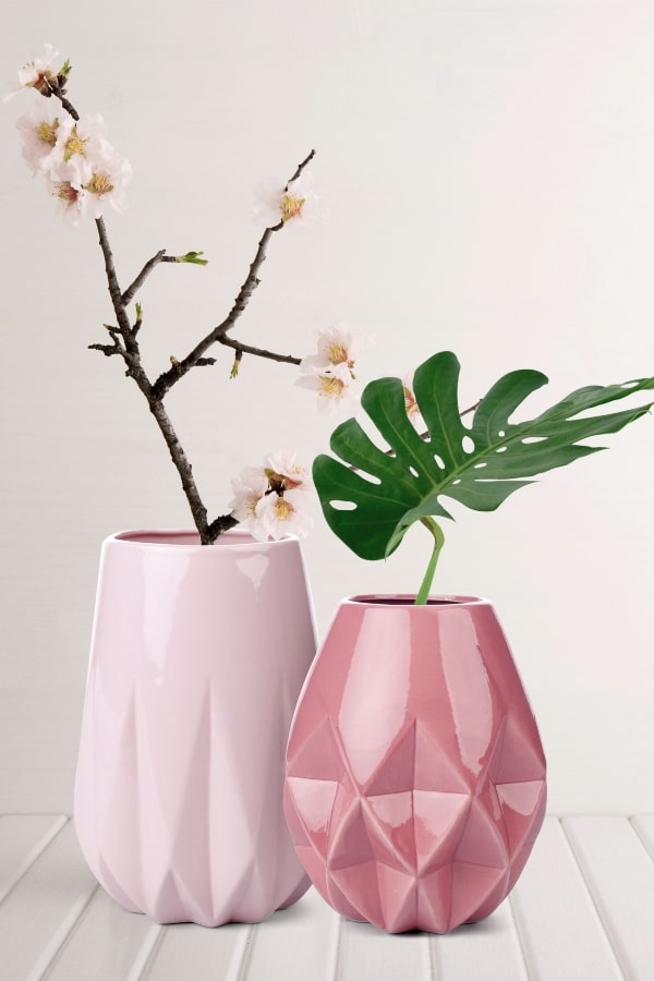 set de 2 jarrones rosa para baño con ducha o bañera