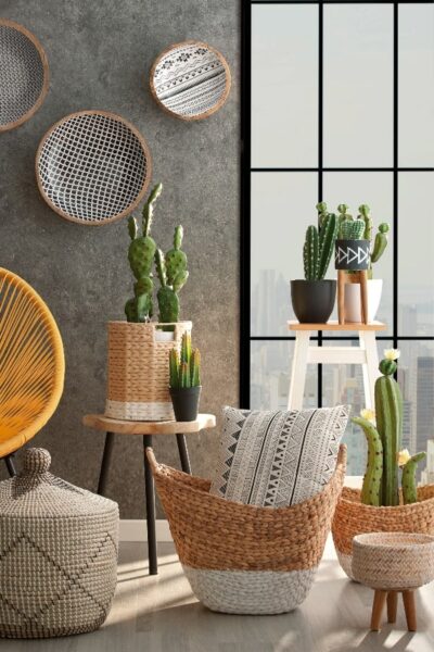 decorar salon con plantas