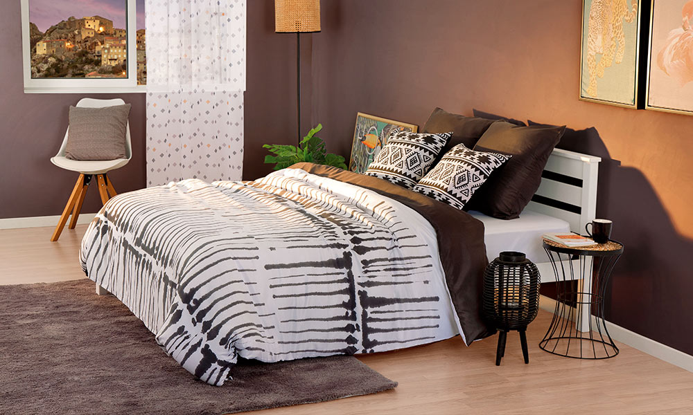 Si eliges funda nórdica, una buena opción es la funda nórdica BURUNDI, de diseño actual y elegante decoración loft