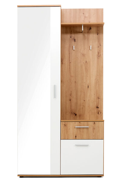 Si necesitas más elementos en tu recibidor, ya sea para guardar ropa o zapatos, el conjunto recibidor JACKY es ideal para ti decoración loft