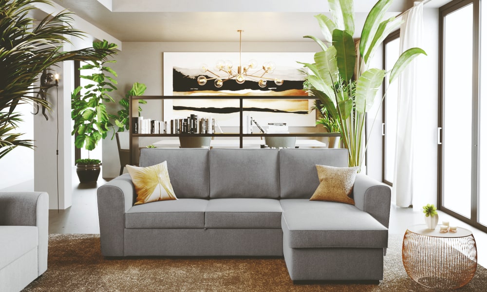 Chaise longue reversible ASTON con cama y arcón. Con ella puedes convertir cualquier salón en un espacio multifuncional lleno de confort. como quitar la humedad de las paredes
