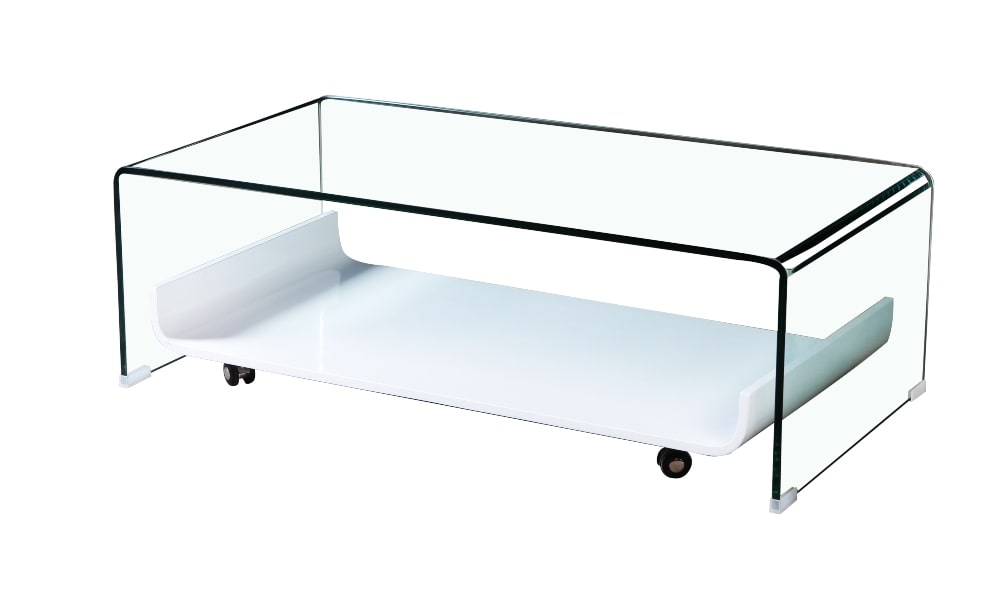 mesa de centro de cristal como idea para amueblar interiores decorar atico abuhardillado
