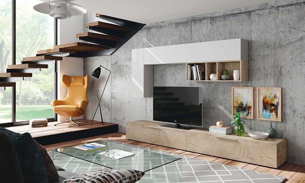 compacto de tv moderno para decorar ático abuhardillado diáfano decorar atico abuhardillado
