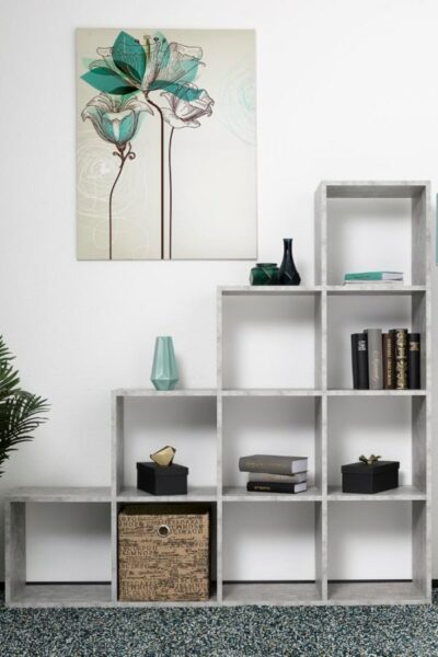 Estantería SCALA en color fresno con diseño ideal para decorar paredes de ático abuhardillado decorar atico abuhardillado