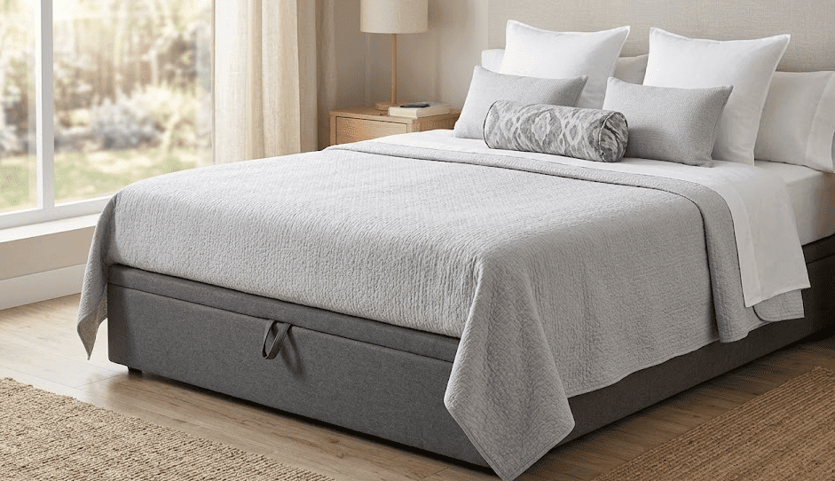 Cómo vestir una cama con canapé abatible y poner la colcha